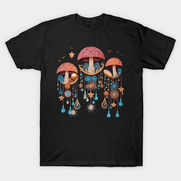 Mushroom Lover Dreamcatcher T-Shirt by MushMagicWear